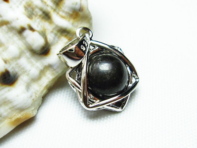 コンドライト「サハラNWA869隕石」 ペンダント [T298-402] 2枚目