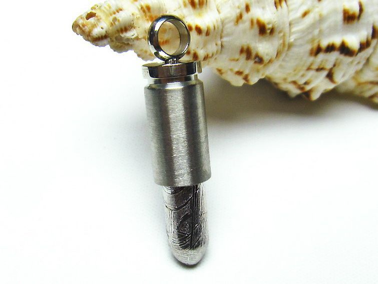 シルバーギベオン メテオライト バレット ペンダント [T309-1895] 2枚目