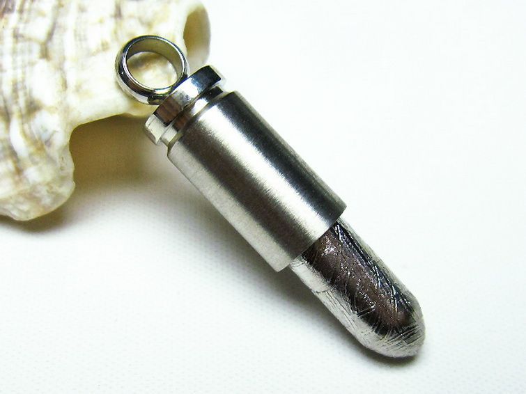 シルバーギベオン メテオライト バレット ペンダント [T309-1895] 3枚目