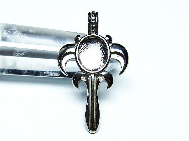 ギベオン メテオライト隕石 十字剣 ペンダント [T309-2385] 2枚目