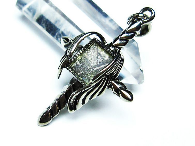 ギベオン メテオライト隕石 十字架 ロザリオ ペンダント [T309-2402] 3枚目