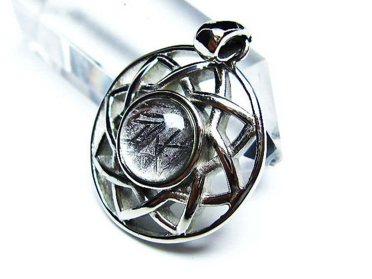 ギベオン メテオライト隕石 太陽神 ペンダント [T309-2519] 3枚目