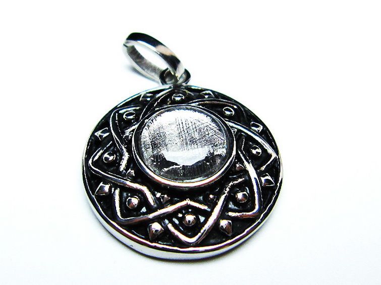 シルバーギベオン メテオライト ペンダント [T309-2578] 1枚目