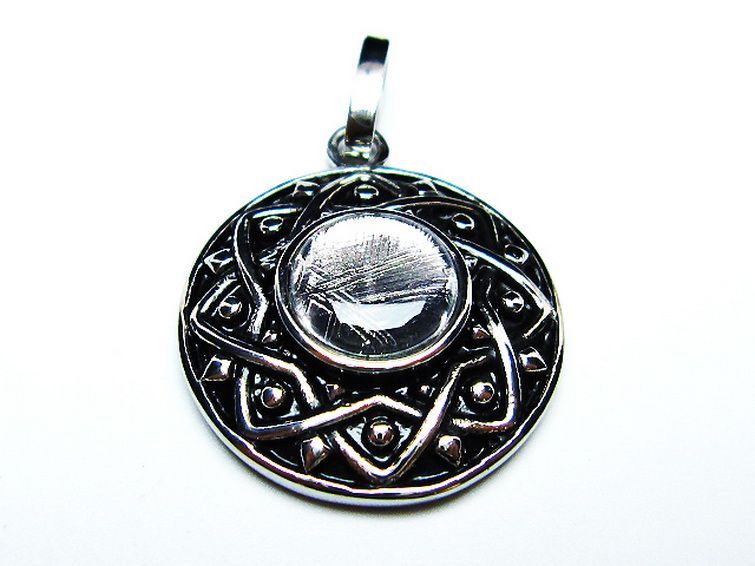 シルバーギベオン メテオライト ペンダント [T309-2582] 1枚目