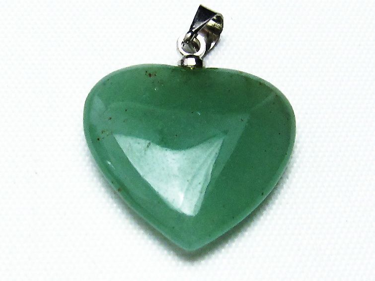 インド翡翠 ハート ペンダント [T328-1430] 1枚目