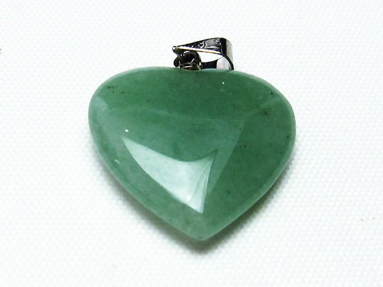インド翡翠 ハート ペンダント [T328-1431] 1枚目