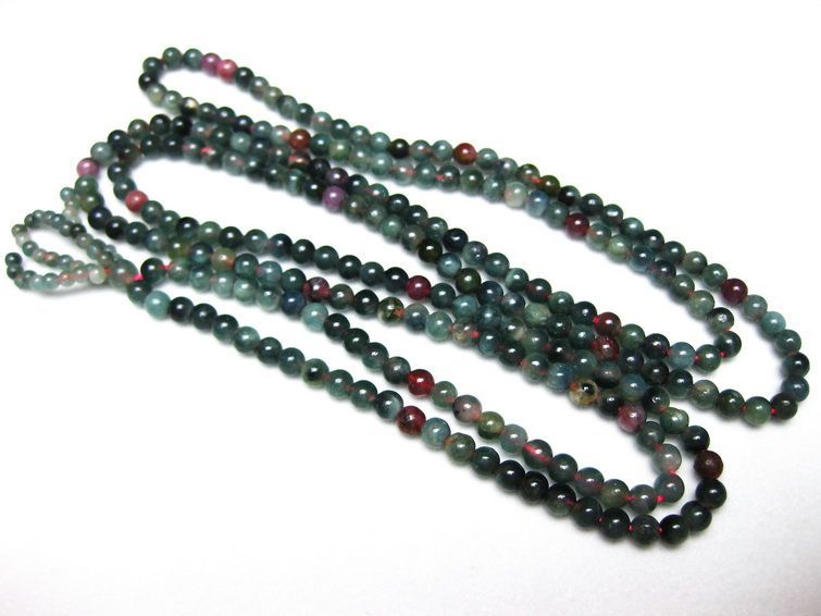 トルマリン3重 ブレスレット ネックレス 兼用可4mm [T33-9500] 1枚目