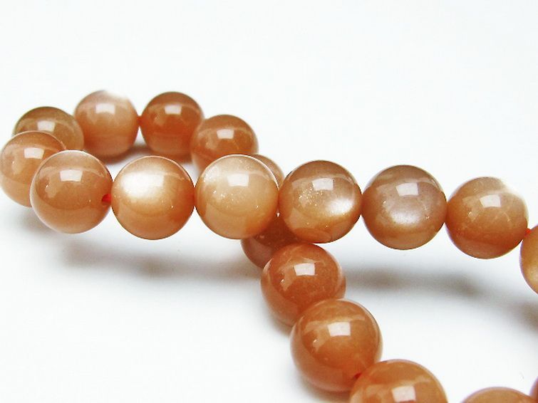 オレンジムーンストーン ブレスレット 10mm [T347-4793]