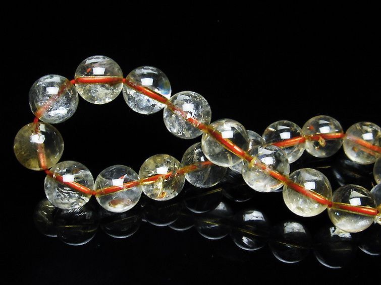 虹入り シトリン ブレスレット 10mm [T366-11247] 2枚目