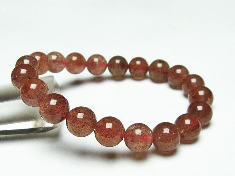 アフリカンストロベリークォーツ ブレスレット 9mm [T381-1578] 1枚目