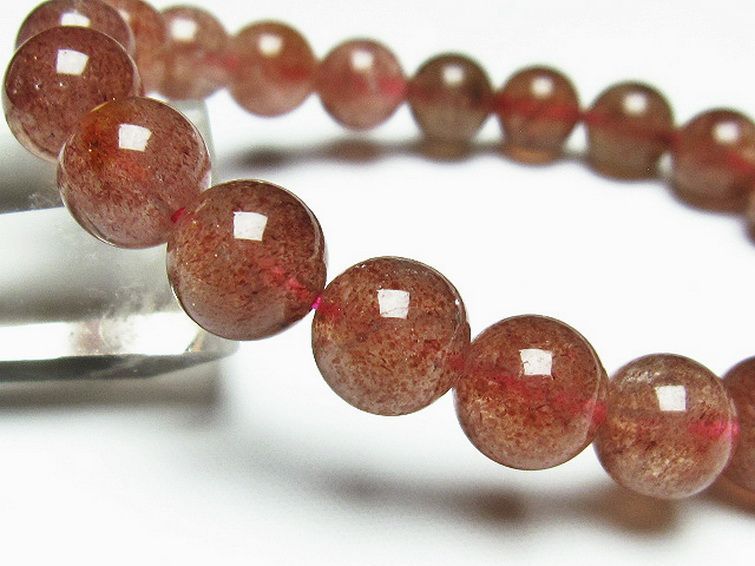 アフリカンストロベリークォーツ ブレスレット 9mm [T381-1578] 3枚目