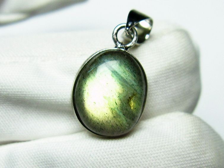 ラブラドライト ペンダント [T413-3694] 2枚目