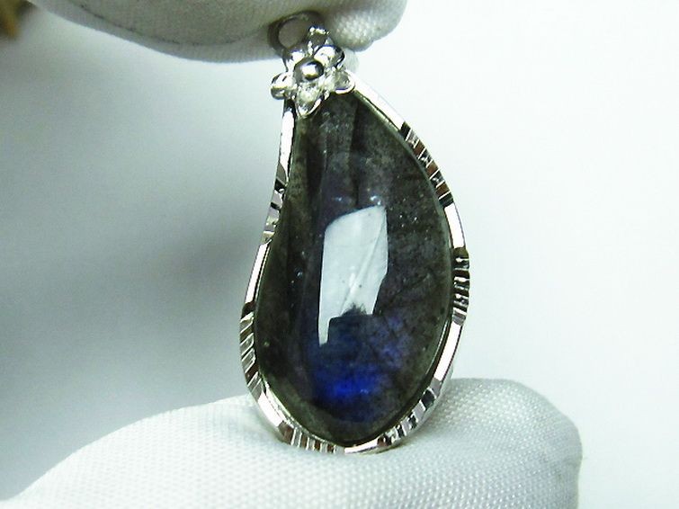 ラブラドライト ペンダント [T413-3851] 3枚目