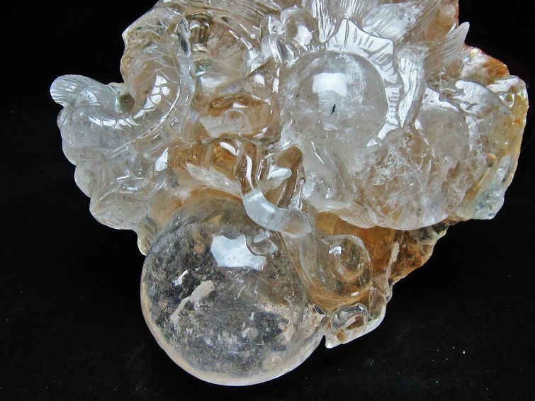 4.7Kg 虹入り ヒマラヤ水晶極上龍 置物[T42-79] 3枚目