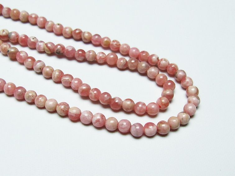 インカローズ ロードクロサイト ネックレス 4mm [T423-1576] 3枚目