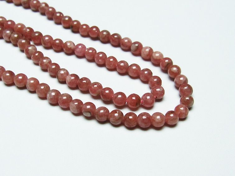 インカローズ ロードクロサイト ネックレス 4mm [T423-1645] 3枚目