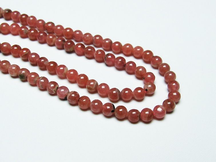 インカローズ ロードクロサイト ネックレス 5mm [T423-1673] 3枚目