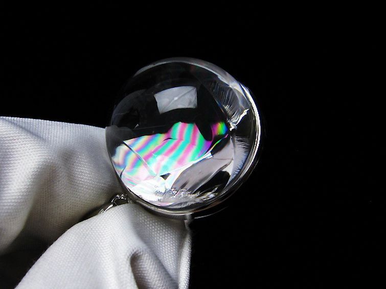 アイリスクォーツ 虹入り レインボー水晶 ペンダント [T436-2442] 1枚目