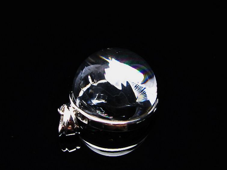 アイリスクォーツ 虹入り レインボー水晶 ペンダント [T436-2442] 3枚目