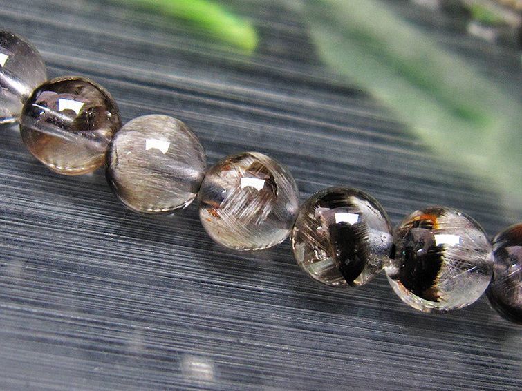 放射プラチナルチルクォーツ ブレスレット 7mm [T437-2215] 2枚目