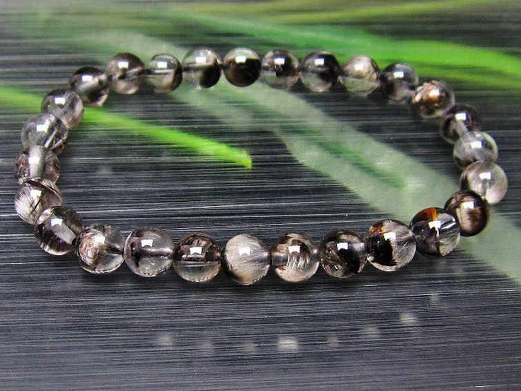 放射プラチナルチルクォーツ ブレスレット 7mm [T437-2215] 3枚目