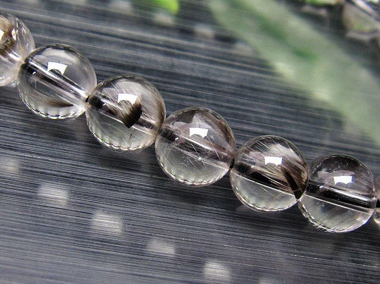 放射プラチナルチルクォーツ ブレスレット 8mm [T437-2232] 2枚目