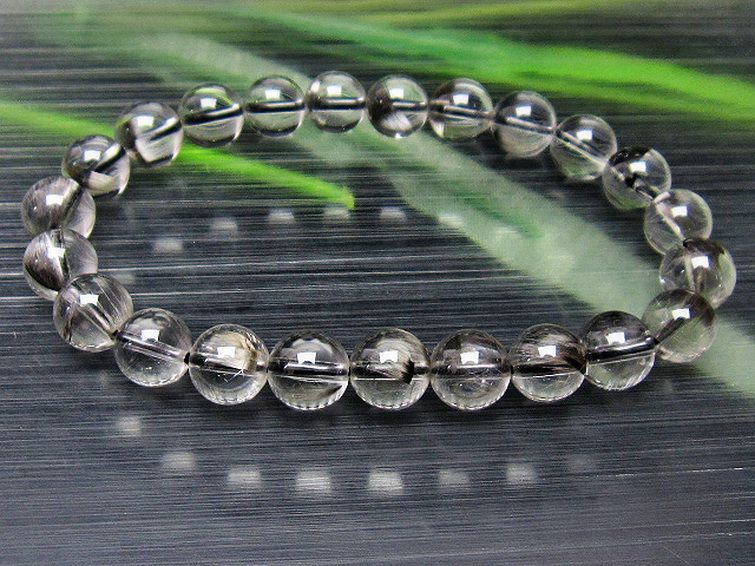 放射プラチナルチルクォーツ ブレスレット 8mm [T437-2232] 3枚目