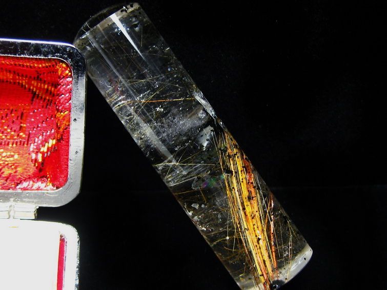 豪華ルチルクォーツ（金針ルチル水晶） 印材  15mm [t44-628] 2枚目