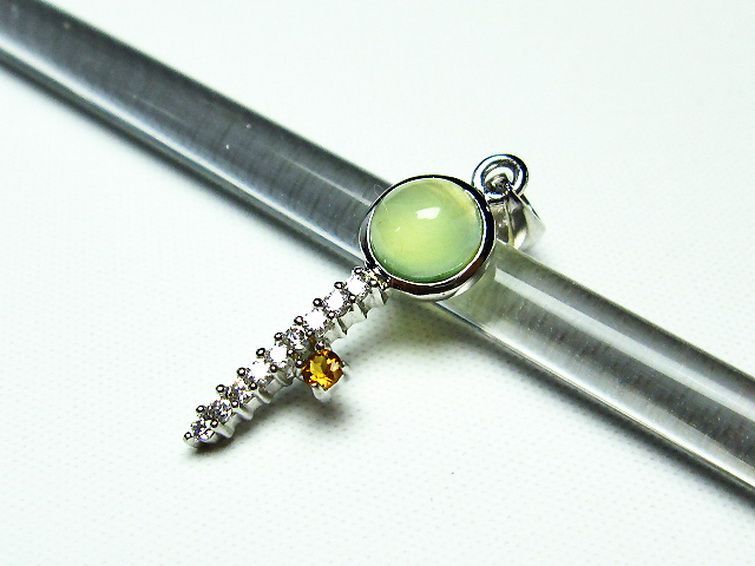 プレナイト ペンダント [T442-1856] 3枚目