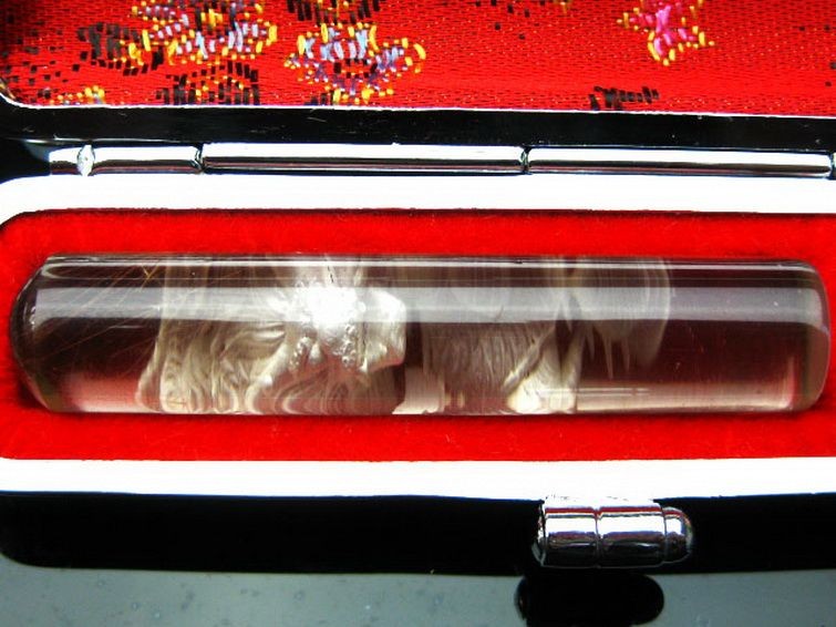 ルチル水晶 中彫り 龍 印材 [T45-65]