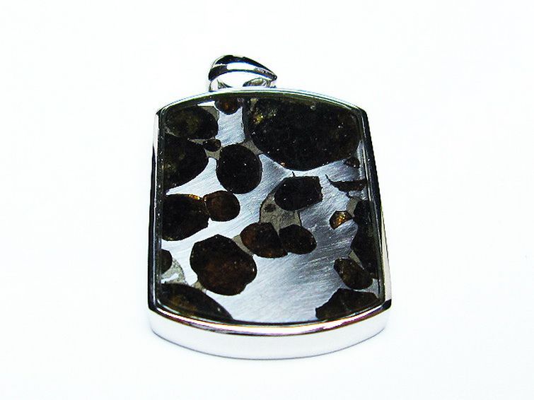 パラサイト隕石 かんらん石 ペンダント [T453-3061] 1枚目