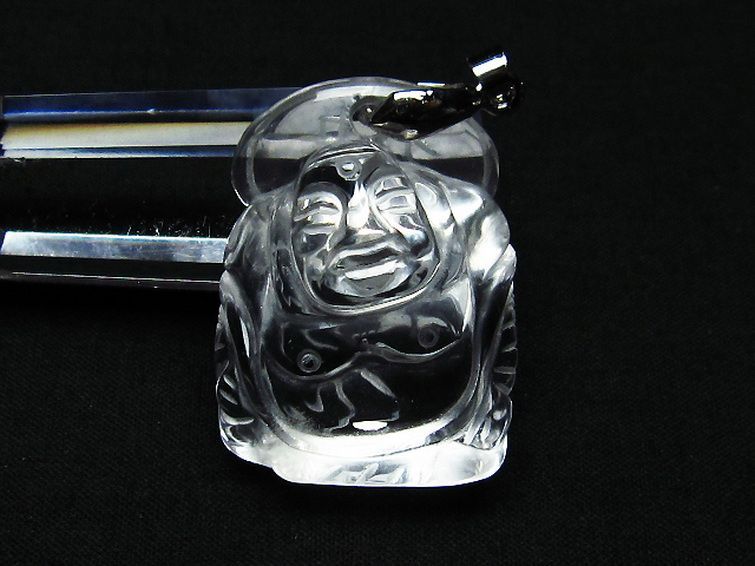 ヒマラヤ水晶 布袋様 ペンダント [T454-1637] 2枚目