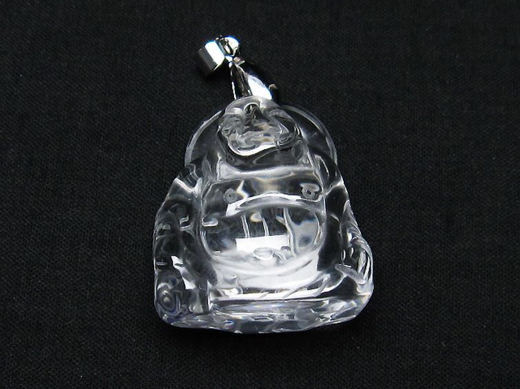 ヒマラヤ水晶 布袋様 ペンダント [T454-1648] 1枚目