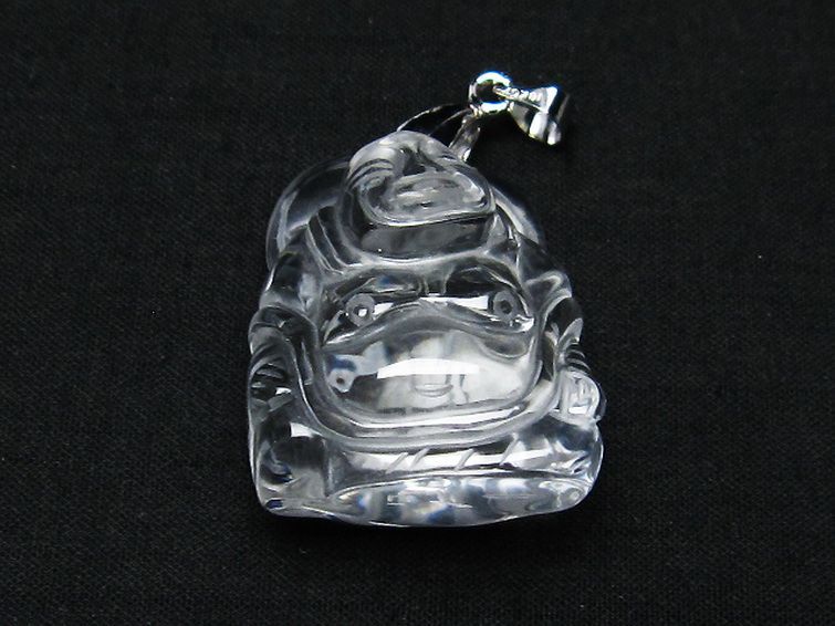 ヒマラヤ水晶 布袋様 ペンダント [T454-1676] 1枚目