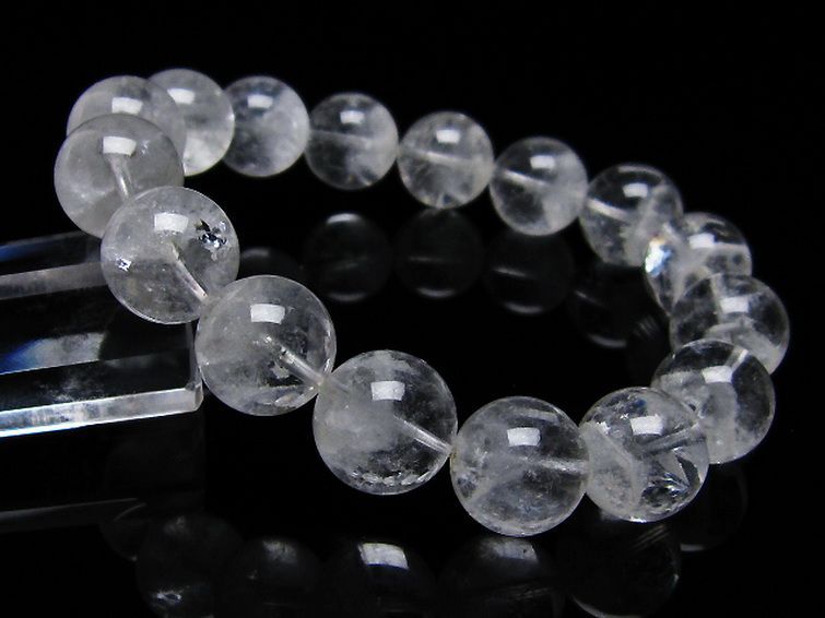 ラビットヘア ファントム 水晶 ブレスレット 14mm [T458-1150] 1枚目