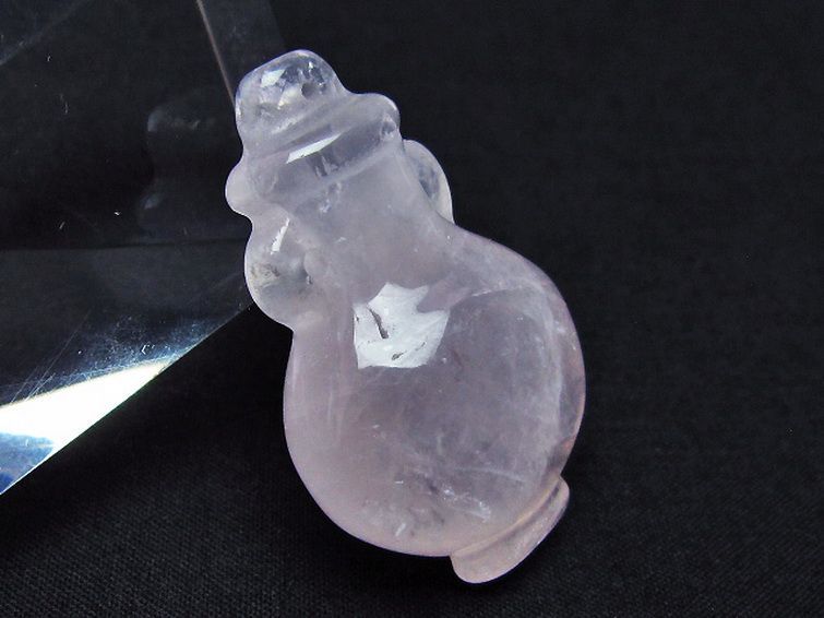 ローズクオーツ 花瓶 置物[T467-3679] 3枚目