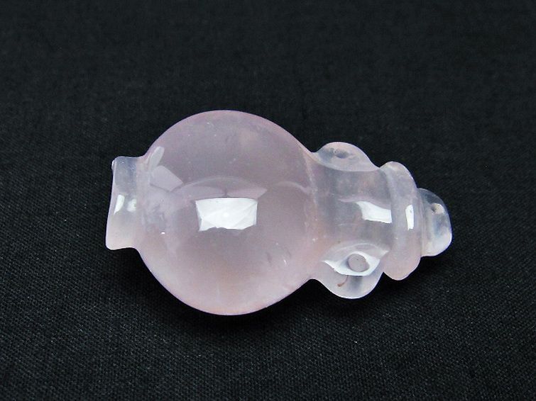 ローズクオーツ 花瓶 置物[T467-3682] 1枚目