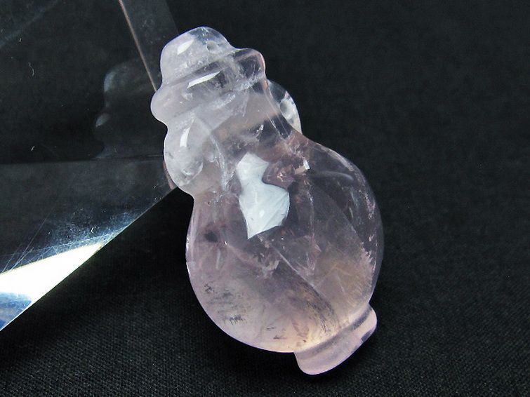 ローズクオーツ 花瓶 置物[T467-3684] 3枚目