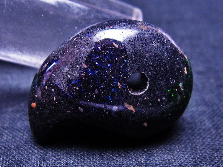 ブラックオパール 勾玉[T468-335] 3枚目