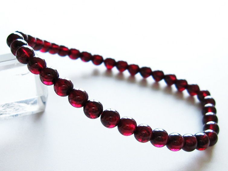 キャンディピンクガーネット ブレスレット 5mm [T483-7335] 1枚目