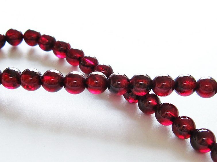 キャンディピンクガーネット ブレスレット 5mm [T483-7335] 2枚目