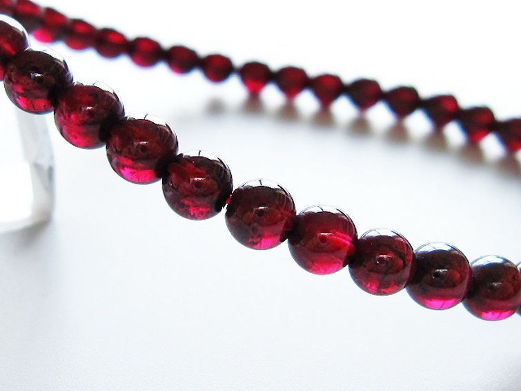 キャンディピンクガーネット ブレスレット 5mm [T483-7335] 3枚目