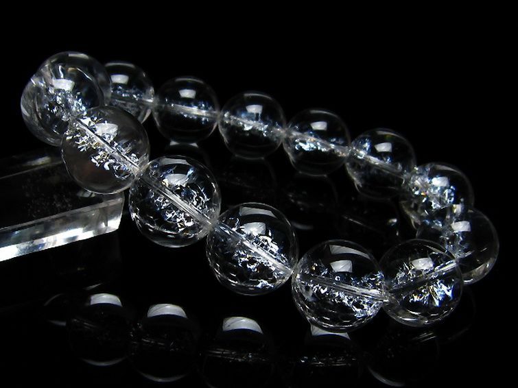 アイリスクォーツ 虹入り レインボークラック水晶 ブレスレット 16mm [T502-8176] 1枚目