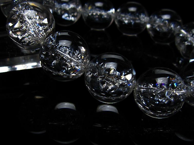 アイリスクォーツ 虹入り レインボークラック水晶 ブレスレット 18mm [T502-8181] 3枚目