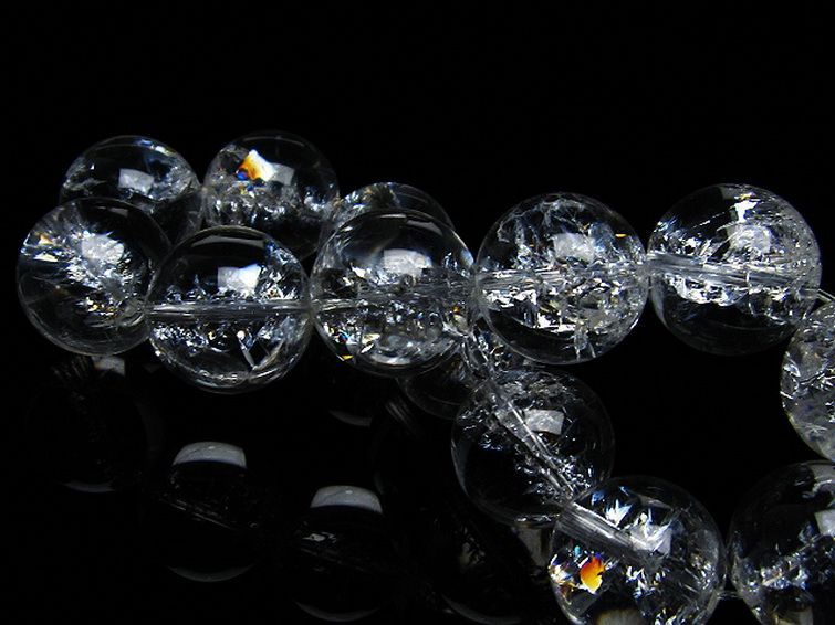 アイリスクォーツ 虹入り レインボークラック水晶 ブレスレット 18mm [T502-8445] 2枚目