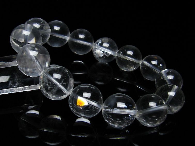 アイリスクォーツ 虹入り レインボー水晶 ブレスレット 17mm [T506-2056] 1枚目