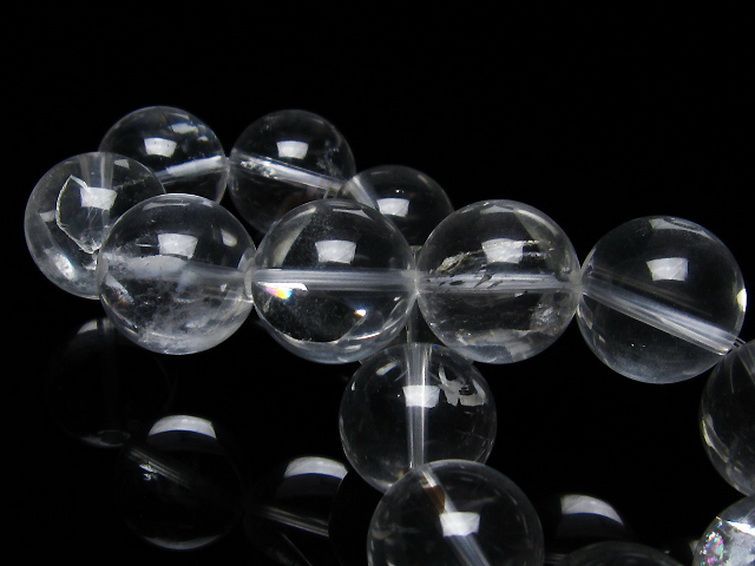 アイリスクォーツ 虹入り レインボー水晶 ブレスレット 17mm [T506-2056] 2枚目