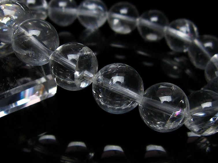 アイリスクォーツ 虹入り レインボー水晶 ブレスレット 12mm [T506-2098] 3枚目