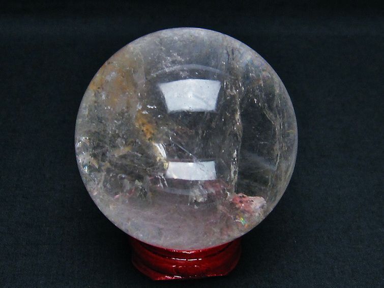 ライトニング水晶 丸玉 62mm [T529-5353] 3枚目