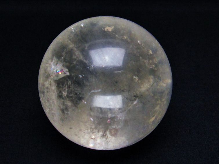 ライトニング水晶 丸玉 63mm [T529-5354] 1枚目